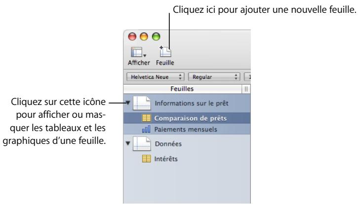 APPLE NUMBERS - Utilisation de feuilles pour organiser une feuille de calcul - 1