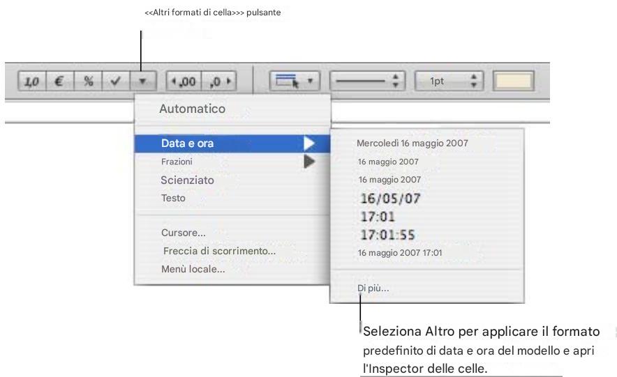 APPLE NUMBERS - Utilizzando il formato data e ora - 1