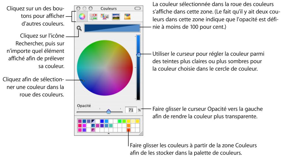 APPLE NUMBERS - Utilisation de la fenêtre couleurs - 1