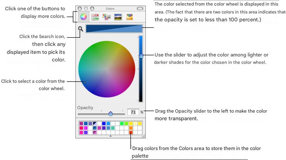 APPLE NUMBERS - Using the Colors window - 1
