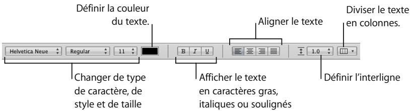 APPLE NUMBERS - Utilisation de la barre des formats pour mettre en forme le texte - 1
