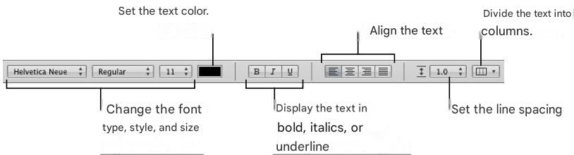 APPLE NUMBERS - Using the format bar to format text - 1