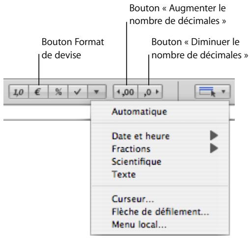 APPLE NUMBERS - Utilisation du format monétaire - 1