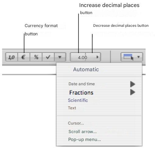 APPLE NUMBERS - Using currency format - 1