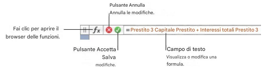 APPLE NUMBERS - Strumenti per le formule - 2
