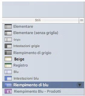 APPLE NUMBERS - Riquadro Stili - 1