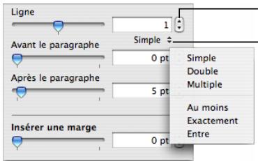 APPLE NUMBERS - Pour régler l'espacement : - 1