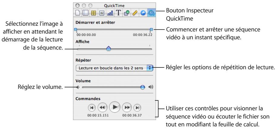 APPLE NUMBERS - Pour définir les préférences de lecture : - 1