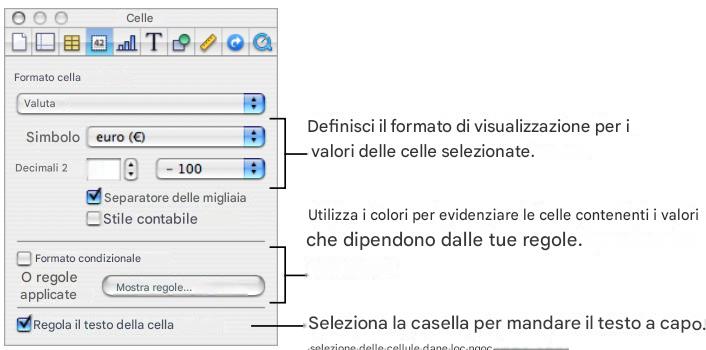 APPLE NUMBERS - Esistono diversi modi per gestire le caratteristiche di una tabella: - 3
