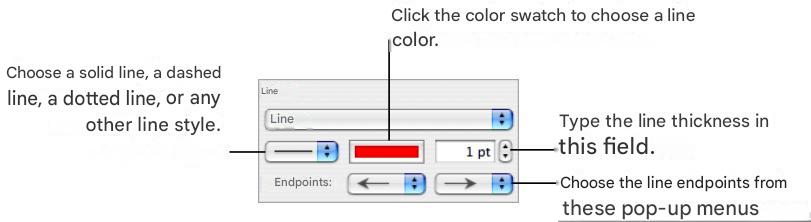 APPLE NUMBERS - To modify the border style using the Graphics Inspector: - 1