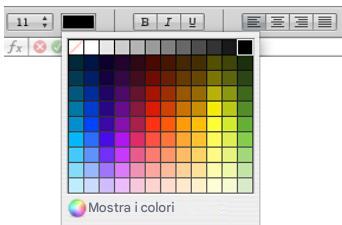 APPLE NUMBERS - Cambiare il colore del testo - 1