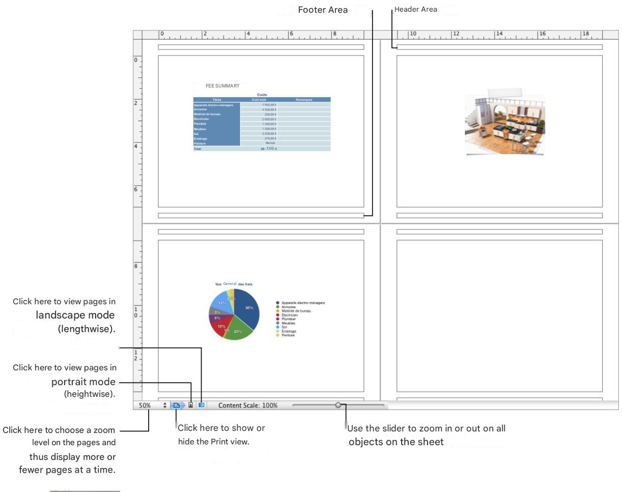 APPLE NUMBERS - Dividing a sheet into pages - 1