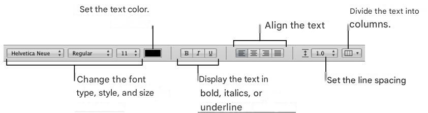 APPLE NUMBERS - Setting text alignment, spacing, and color - 1
