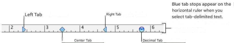 APPLE NUMBERS - Setting tab stops to align text - 1