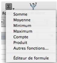 APPLE NUMBERS - Ajout d'une formule rapide - 1