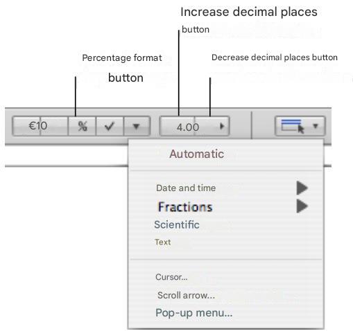 APPLE NUMBERS - Using Percentage format - 1