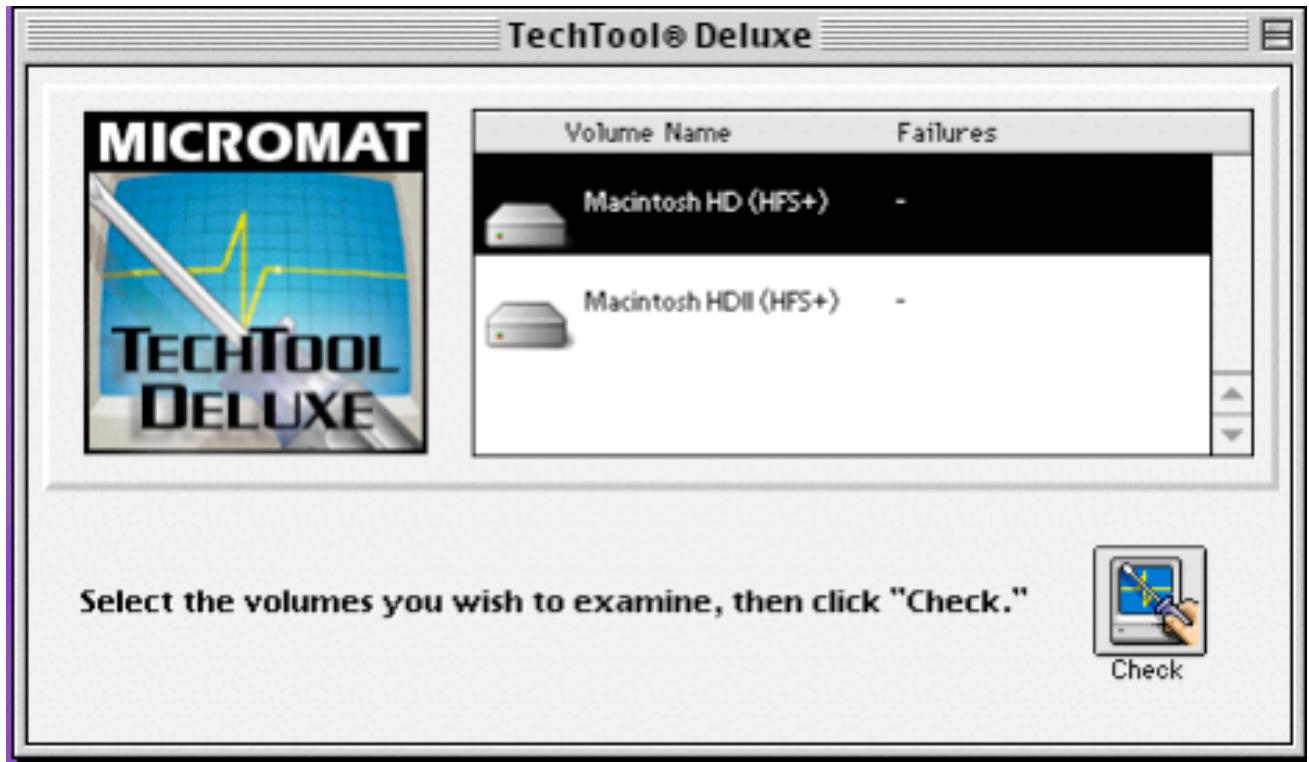 APPLE TECHTOOL DELUXE 2.5.7 - Sélectionnez l'interface. - 1