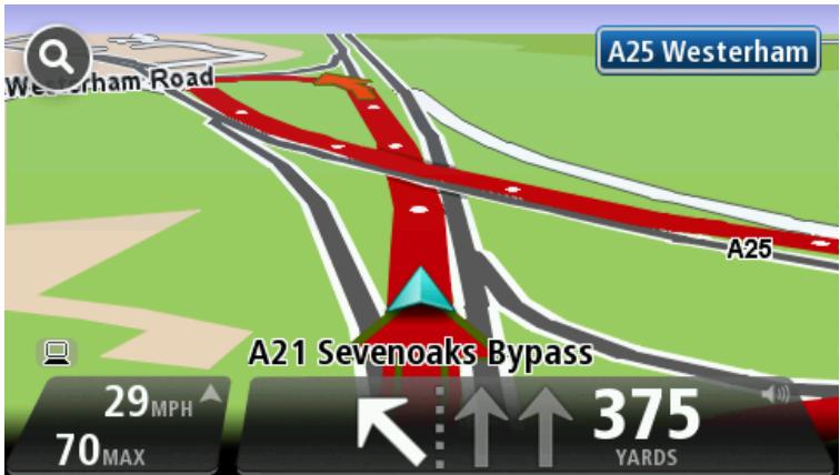 TOMTOM PRO 5150M TRUCK LIVE - Utiliser le guidage sur changement de voie - 2