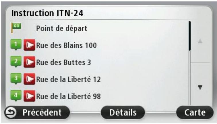 TOMTOM PRO 5150M TRUCK LIVE - Ignore des étapes figurant dans la liste - 1