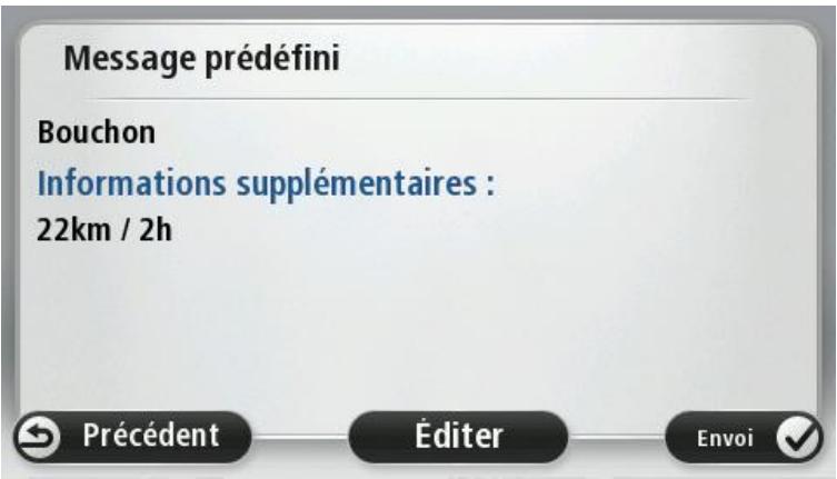 TOMTOM PRO 5150M TRUCK LIVE - Envoyer un message prédéfini - 2