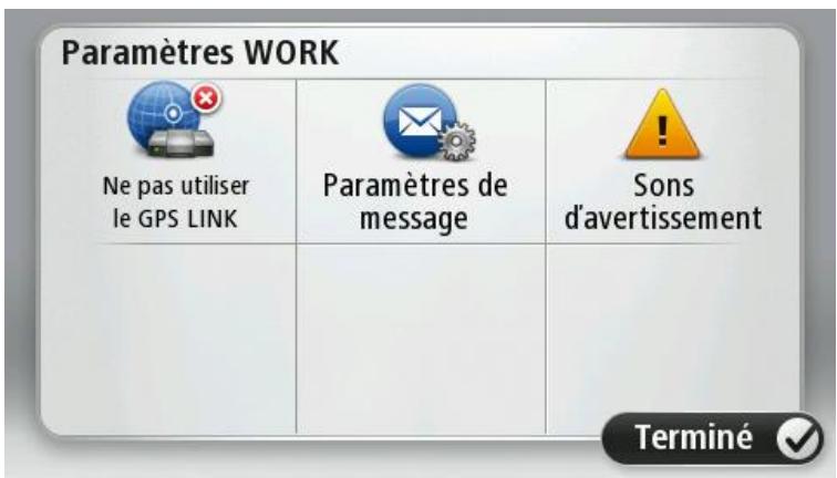 TOMTOM PRO 5150M TRUCK LIVE - Paramètres WORK - 1