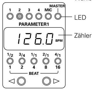 PIONEER DJM-600 - Drucken Sie CH-1 auf dem Auto BPM counter selector. - 2