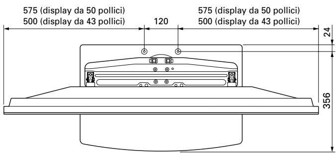 PIONEER PDK-TS05 - Posizione delle viti del pavimento: alla gli altoparlanti - 1