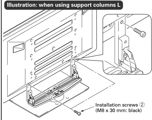 PIONEER PDK-TS05 - Securing the plasma display with Installation screws ②. - 2