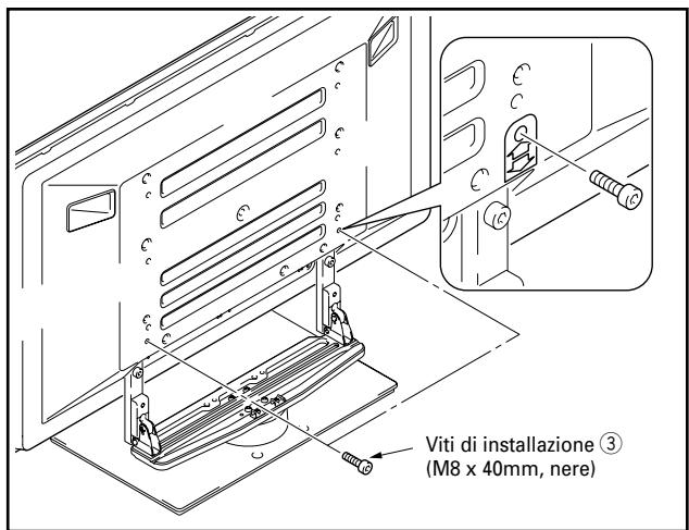 PIONEER PDK-TS05 - Fissaggio del display a plasma con le viti di installazione ③. - 1