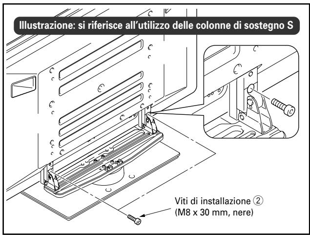 PIONEER PDK-TS05 - Fissaggio del display a plasma con le viti di installazione ②. - 1