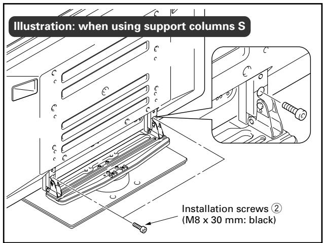 PIONEER PDK-TS05 - Securing the plasma display with Installation screws ②. - 1