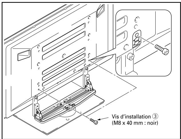 PIONEER PDK-TS05 - Fixez solidement l'écran plasma avec les vis d'installation ③. - 1