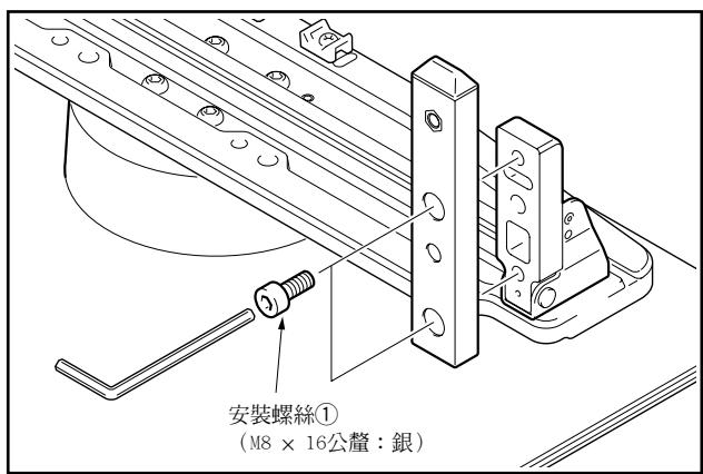 PIONEER PDK-TS05 - 請以安裝螺絲①固定支撐柱(左右合計四個部位)。 - 1