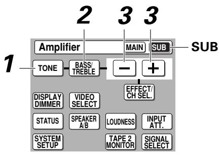 PIONEER VSA-AX10I-S - Pour ajuster les graves et les aigus (TONE CONTROL) - 1