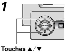 1 STANDARD ENTER Touches ▲/▼