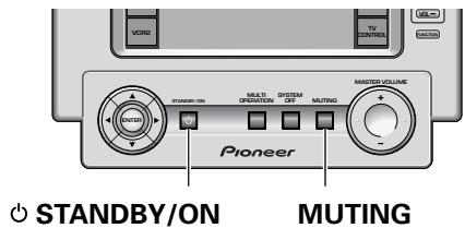 VCR2 TV CONTROL AUTO STRAWB ON MULTI ORATION SYSTEM OFF MUTING MASTOS VOLUME Pioneer STANDBY/ON MUTING