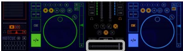 PIONEER DJS - Click the [MIX] button to move the [Cross Fader] to player B. - 1