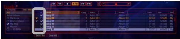 PIONEER DJS - Click the check boxes of songs you wish to transfer from the computer to the SD memory card. - 1