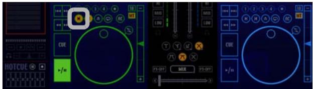 PIONEER DJS - While paused, click the [Loop In] button at the point where the loop is to start playing. - 1