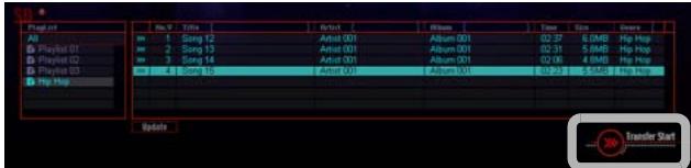 PIONEER DJS - Click the [Transfer Start] button. - 1