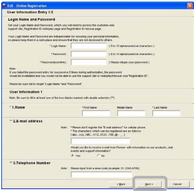PIONEER DJS - After clicking [Online Registration], click the [Next] button. - 3