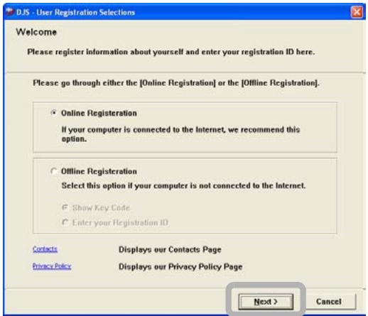 PIONEER DJS - After clicking [Online Registration], click the [Next] button. - 1