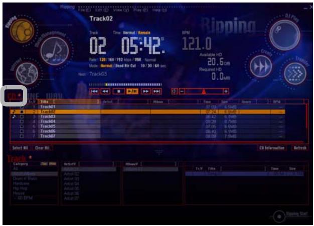 PIONEER DJS - Click [File] and then click [Ripping] - [CD-DA]. - 1