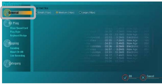 PIONEER DJS - Click [General]. - 1