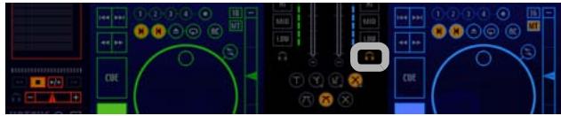 PIONEER DJS - Click the headphone cue for player B. - 1