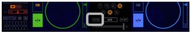 PIONEER DJS - Click Player A's [Fader Start] button to display [FS-CR]. - 1
