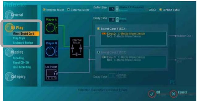 PIONEER DJS - Click [Mixer/Sound Card]. - 1