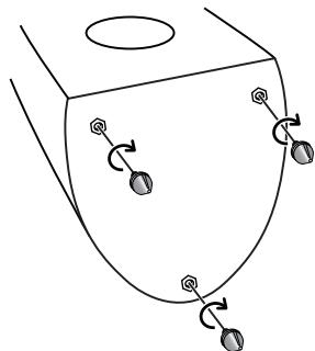 PIONEER S-81B-LR-K - Insérez les pointes de découplage dans les encastrements métalliques filetés, prévus sur le fond de l'enceinte. - 1