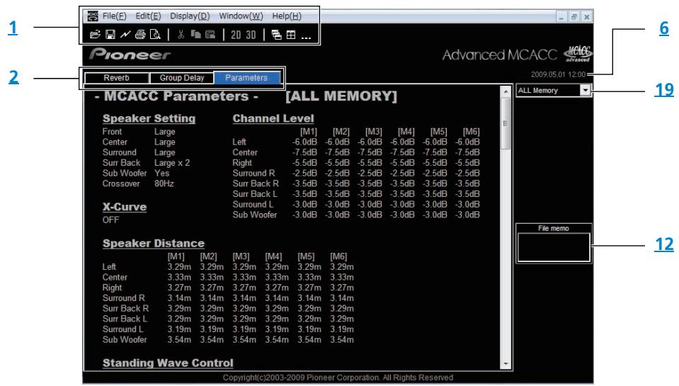 PIONEER SC-LX82 - MCACC Parameters (affichage de la liste des paramètres MCACC) - 1