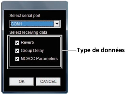 PIONEER SC-LX82 - Sélectionnez le type de données devant être reçues, puis Sélectionnez "OK". - 1